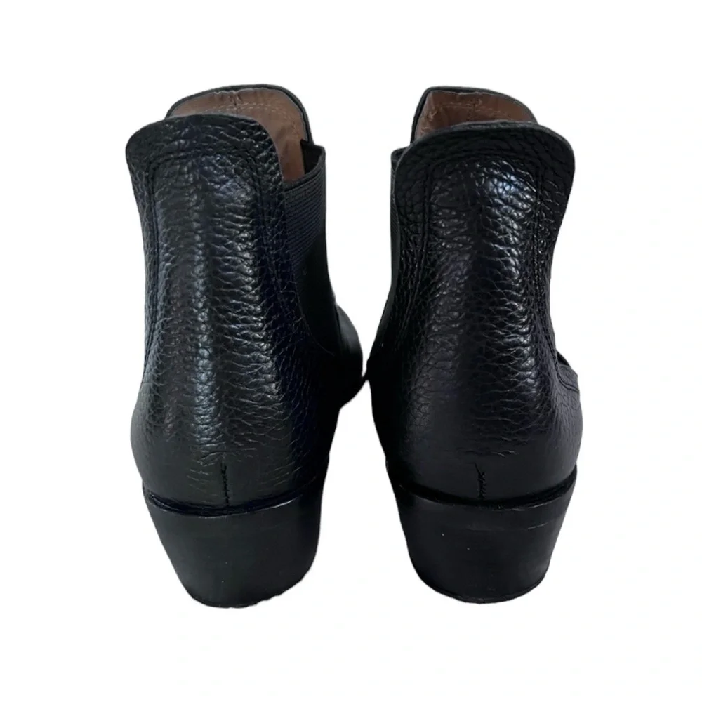 Splendid Black Pebbled Leather Pull On Ankle Boot Size 9.5
